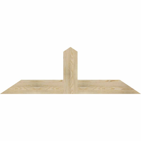 Ekena Millwork Portland Rough Sawn Timber Gable Bracket, Douglas Fir, 60"W x 20"H x 2"D x 6"F, 8/12 Pitch GBW060X20X0206POR00RDF - main